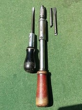 2 Stanley Yankee STYLE Pump Action + Ratchet Screwdrivers & Bits Carpenter Tools