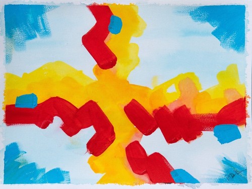 Abstract acrylic painting - abstract,