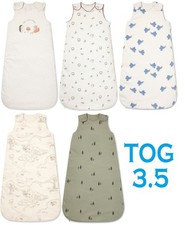 Baby Sleeping Bag 3.5 TOG Cotton Lined 0-36M Unisex Boys Girls Prints