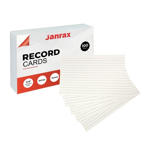 Pack 100 white ruled - pack,