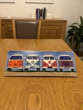 VW Volkswagen Camper Van Ceramic Tile Pottery Wall Art Vintage Classic Car Hippy