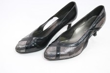 Dance Steps Equity Ladies Dance Shoes Heel Silver Black Size 8