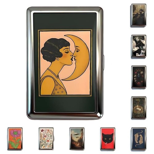 Vintage metal cigarette case - vintage,
