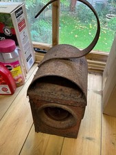 Vintage Road / railway Parrafin  Lantern Lamp With Burner Shed Find.