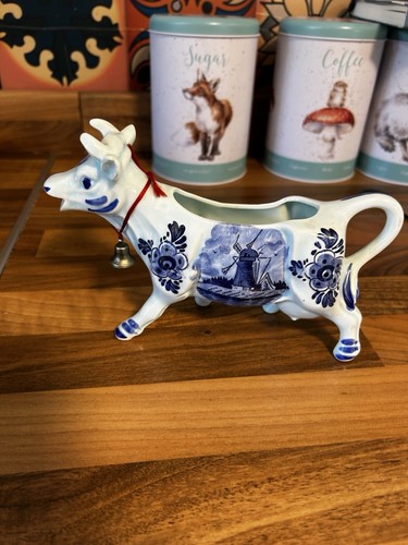 Delft blue cow creamer - delft,