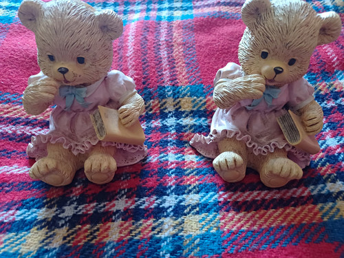Resin teddy bear figurine set - teddy,
