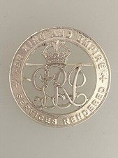 Replacement British Army WW1 Services Rendered 'Silver War Badge' or Wound Badge