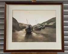 Large Watercolour Of Port Isaac, Cornwall By Tony Cowlishaw