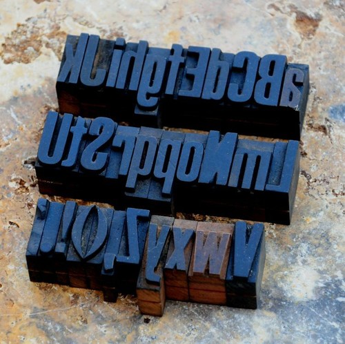 Alphabet mm letterpress - a-z, 27