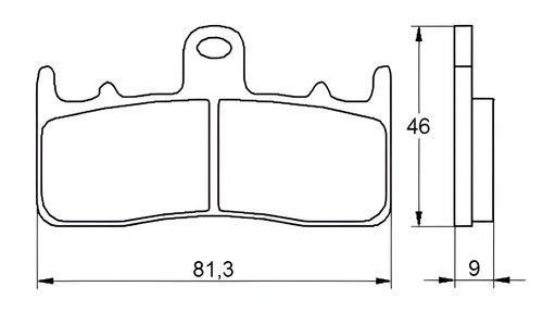 Front recessed brake - front,