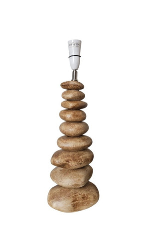 Heavy stacked pebble lamp - lamp, base
