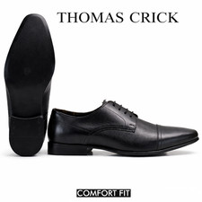 MENS LEATHER BLACK OXFORD LACE