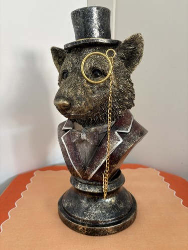 Gentleman fox bust monocle - gentleman,