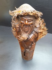 Chinese Bamboo Root Hand Carved Fisherman