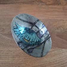 Shudehill Ceramic Dish Bowl Floral Design Blue Plate