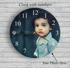 Personalised wall glass clock