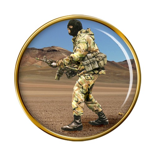 Sas soldier illustration pin - sas,