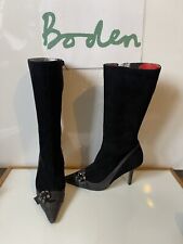 Boden Black Full Leather Boots