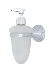 Croydex Frosted Glass Soap Dispenser with Chrome Wall Mount - Westminster 