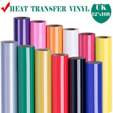 12"x10FT HTV Vinyl Heat Transfer Vinyl PU Heat Press Iron on for T-shirt Cotton