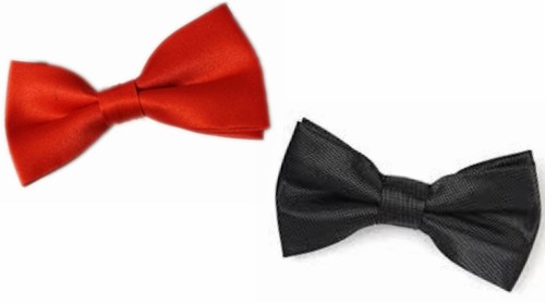 Black red bow dickie - bow, tied