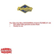 Putoline Lubricants Pre-Oiled Air filter HUSQVARNA 410/610 TE/WRE 97~04