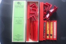 Two Subbuteo Red Plastic Fence