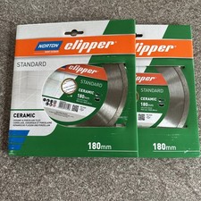 2x Norton Clipper Ceramic Diamond Blade – 180mm Tile Cutting Disc – Wet/Dry Use