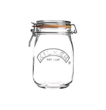 Kilner Round Clip Top Glass Jar Airtight Food Storage Preserving Jar 1 Litre NEW