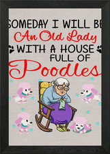 Poodle Poster Framed Wall Art