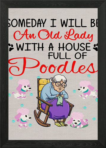 Poodle poster framed wall - framed, art