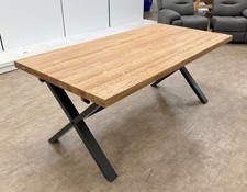 Furniture Village 'Earth' Solid Oak Large 190cm Fixed Dining Table RRP £800 NEW