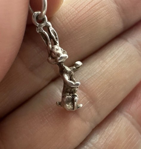 Vintage solid silver rabbit - vintage,