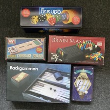 Perudo, Backgammon, Cribbage, Brain Master & Dominoes Game Bundle