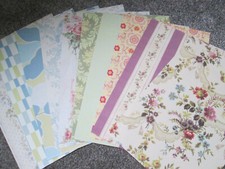 VINTAGE DESIGNER Shabby Chic A4 Sheet Backing Papers CARD MAKING / SCRAPBOOKING 