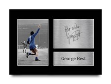 George Best Signed A4 Framed