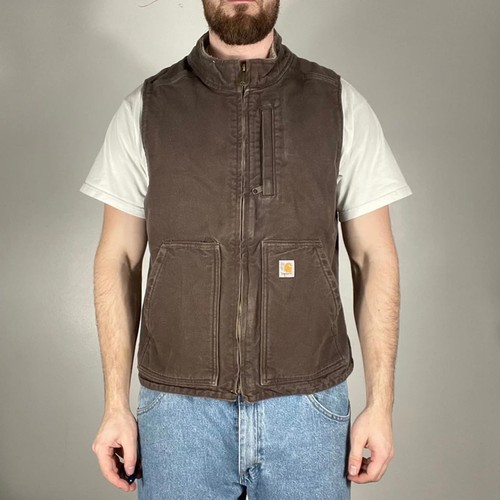 Carhartt vest gilet fur lined - fur,