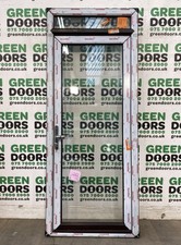 BACK DOOR WITH TOPLIGHT UPVC BROWN ROSEWOOD DOUBLE GLAZED EXTERNAL BRAND NEW