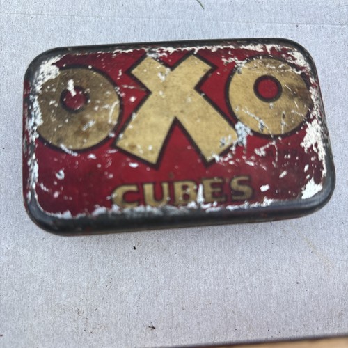 Vintage oxo cubes empty - oxo, tin