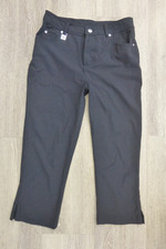 ROHNICH GOLF LADIES 3/4 STRETCH TECH PERFORMANCE GOLF TROUSERS BLACK  UK 8/XS