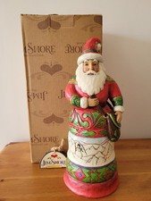 Jim Shore Regal Christmas Santa With Bag Figurine - Kindly Kris Kringle 4042964