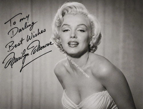 Marilyn monroe signed - marilyn,
