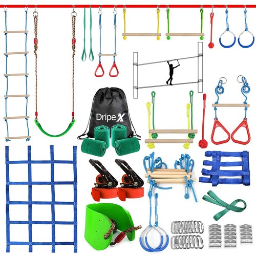 Slackline kit 2x50ft obstacle - slackline,