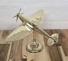  Brass plane on stand 