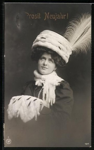 Young lady with ermine fur