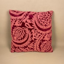 Red pink patterned cushion - m&s,