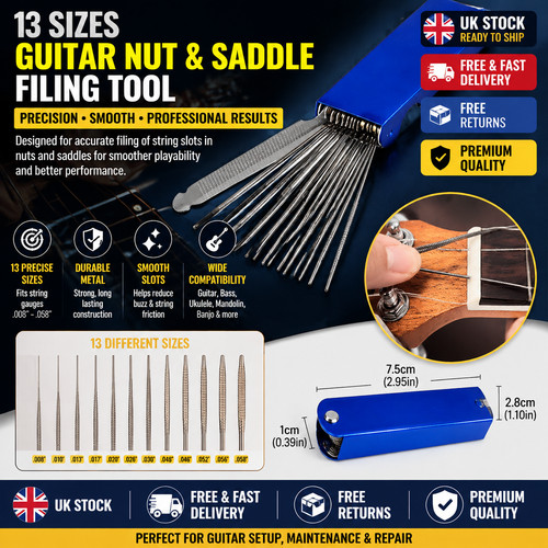 Guitar nut bridge file - bridge,