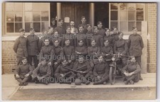 Original photo postcard WW1 Royal Flying Corps airmen and motorcycle c1917