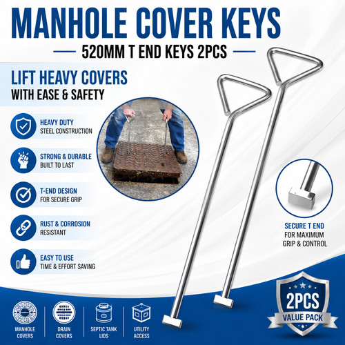 Manhole cover lifting - lifting, keys