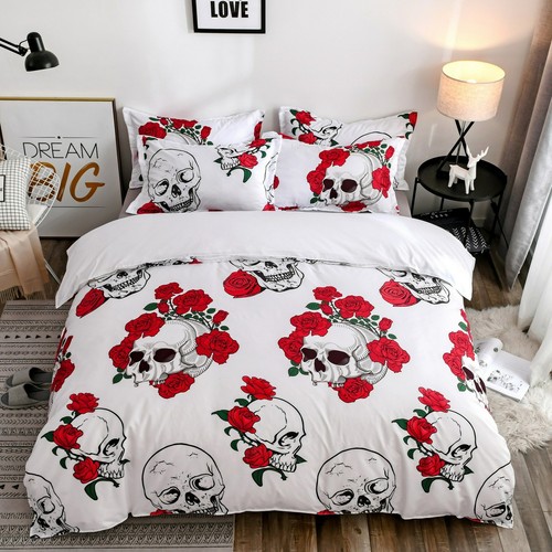 Skull wiht flowers bedding - 01.skull,